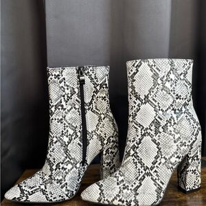 Snakeskin Ankle Boots